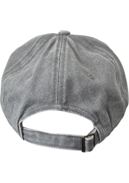 Vintage Görünümlü Unisex Lüks Yıkamalı Nakışlı Şapka - Açık Gri modelleri