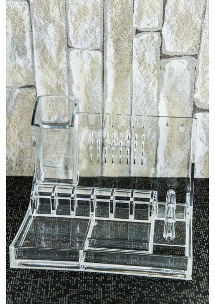 Beyaz Akıllı Kozmetik ve Makyaj Organizeri, Şık ve Pratik Saklama Çözümü