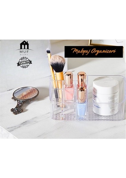 Beyaz Çok Amaçlı Makyaj ve Takı Düzenleyici Organizer
