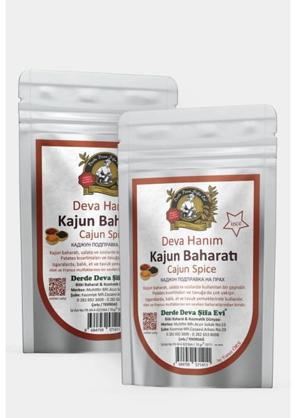 Kajun Baharatı Ince 70 gr fiyatları