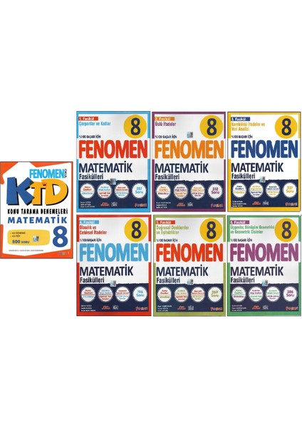 Fenomen 8.sınıf Matematik Ktd+Fenomen Matematik Fasikülleri (7 Kitap)