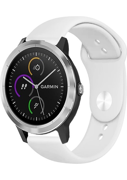 Garmin Vivoactive 3 ile Uyumlu Kordon Yumuşak Dokulu Esnek Jel Silikon Kayış