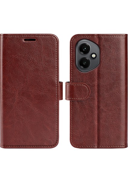 Honor 400 5g Crazy Horse Doku Standı Deri Telefon Kılıfı (Yurt Dışından)
