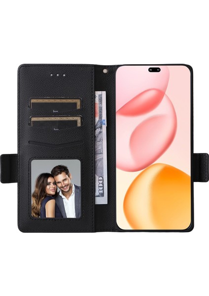 Honor 400 Pro 5g Litchi Doku Pu Deri Cüzdan Telefon Kılıfı Bilek Kayışı ile (Yurt Dışından) fiyatları