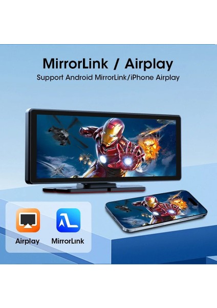 4K Hd Ultra Araç Içi Ön ve Arka Kameralı Ekran 2 Kameralı Torpido Üstü Araç Multimedya Ios Android modelleri