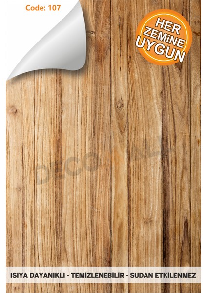 Code 107 Suya Dayanıklı Mutfak Banyo Zemin Mermer Mobilya Fayans Yapışkanlı Folyo Kaplama