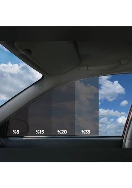 %50 Siyah Açık Ton Cam Filmi (50CM x 4 M) Ev Araba Cam Balkon
