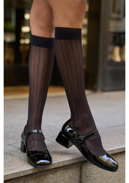 Dadi Kadın Siyah Gerçek Deri Bantlı Mary Jane Kısa Topuklu Ayakkabı fiyatları