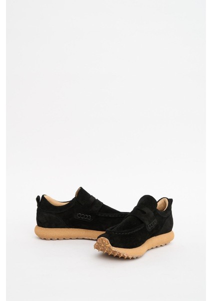 Troy Unisex Siyah Gerçek Süet Deri Sneaker fırsatları