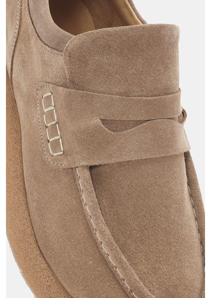 Troy Kadın Bej Gerçek Süet Deri Sneaker indirimleri