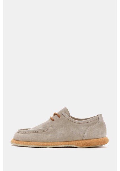 Vinetta Kadın Bej Gerçek Süet Deri Casual Sneaker