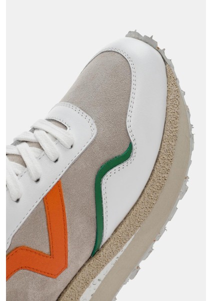 Lessa Kadın Beyaz Turuncu Gerçek Süet Deri Sneaker indirimleri
