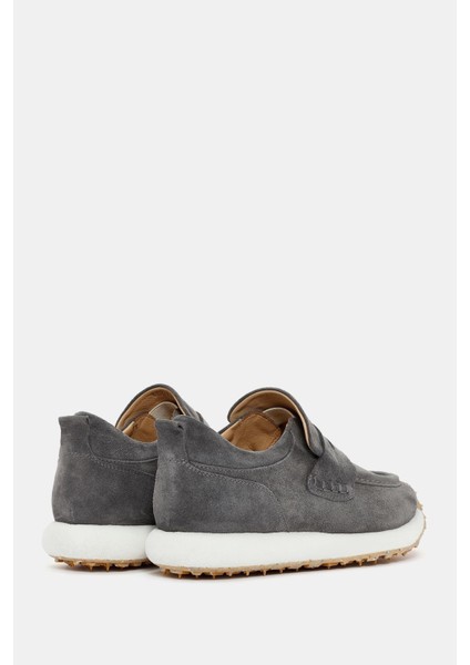 Troy Unisex Koyu Gri Gerçek Süet Deri Sneaker