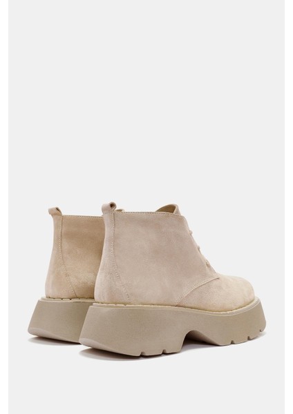 Aniva Kadın Bej Içi Kürklü Gerçek Süet Deri Kalın Tabanlı Bot fırsatları