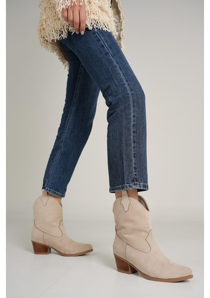 Tepic Kadın Bej Western Bot fiyatları