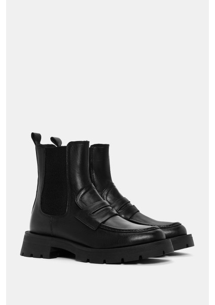 Crash Kadın Siyah Gerçek Deri Chelsea Bot fiyatları