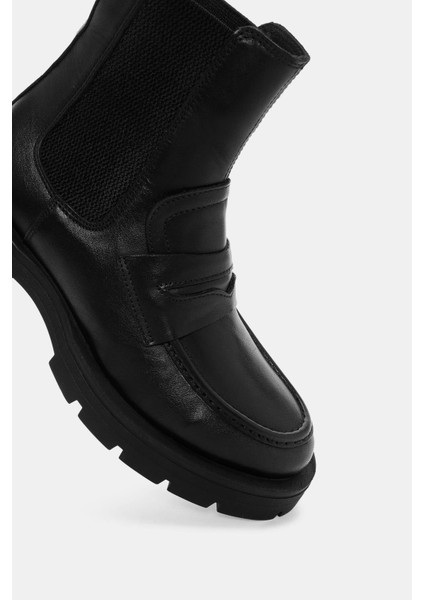 Crash Kadın Siyah Gerçek Deri Chelsea Bot modelleri