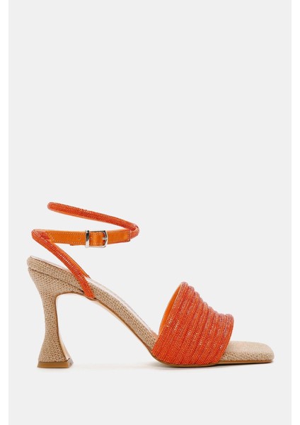 Ally Kadın Turuncu Topuklu Ayakkabı