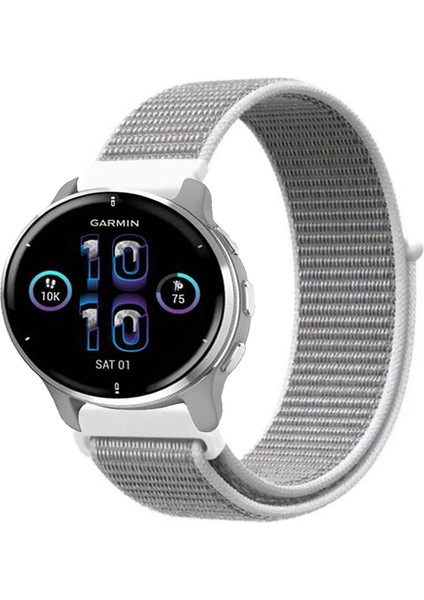 Garmin Venu2 Plus ile Uyumlu Kordon Cırt Cırtlı Spor Kumaş Kayış