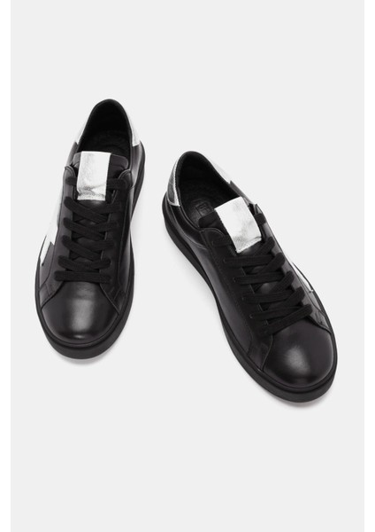 Louie Kadın Siyah Gerçek Deri Sneaker fırsatları