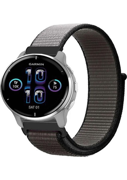 Garmin Venu2 Plus ile Uyumlu Kordon Cırt Cırtlı Spor Kumaş Kayış