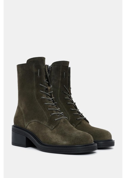 Archer Kadın Haki Gerçek Süet Deri Topuklu Postal Bot fiyatları