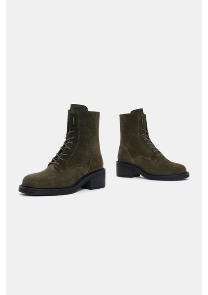 Archer Kadın Haki Gerçek Süet Deri Topuklu Postal Bot fırsatları