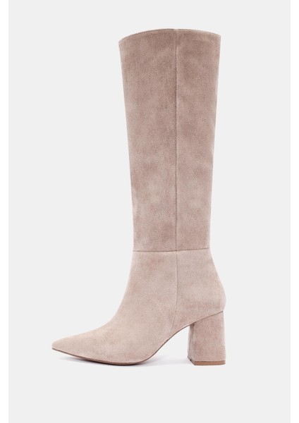 Lopez Kadın Vizon Kalın Sivri Burun Kalın Topuklu Çizme fiyatları