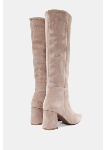 Lopez Kadın Vizon Kalın Sivri Burun Kalın Topuklu Çizme modelleri