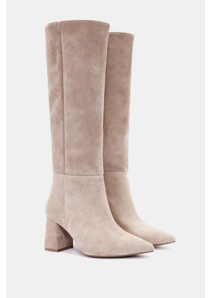 Lopez Kadın Vizon Kalın Sivri Burun Kalın Topuklu Çizme fırsatları