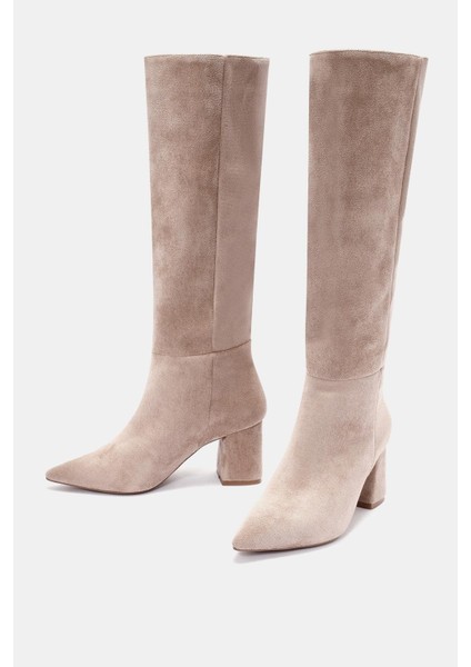 Lopez Kadın Vizon Kalın Sivri Burun Kalın Topuklu Çizme indirimleri