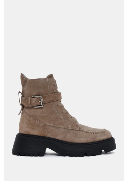 Hank Bej Gerçek Süet Deri Tokalı Postal Bot