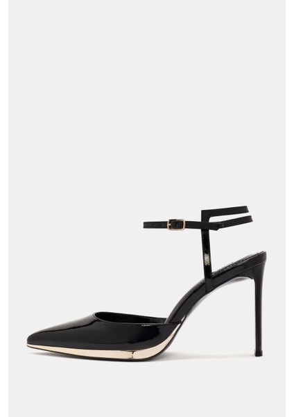 Miu Kadın Siyah Rugan Topuklu Ayakkabı modelleri