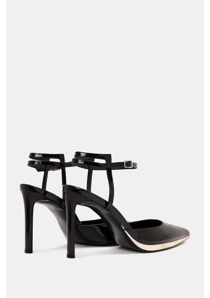 Miu Kadın Siyah Rugan Topuklu Ayakkabı indirimleri