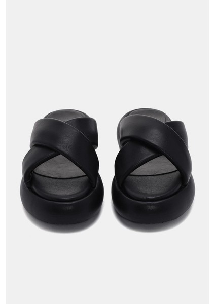 Khayt Kadın Siyah Kalın Taban Terlik modelleri