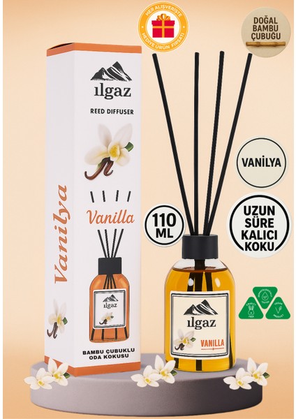 Vanilya Oda Kokusu 110 ml Kalıcı Vanilla Oda Parfümü Vanilya Ortam Kokusu