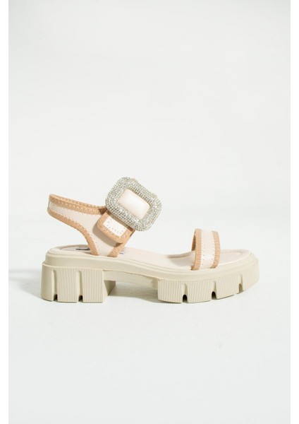 Meena Kadın Bej Taşlı Sandalet modelleri