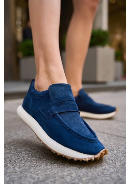 Troy Unisex Lacivert Gerçek Süet Deri Sneaker fiyatları