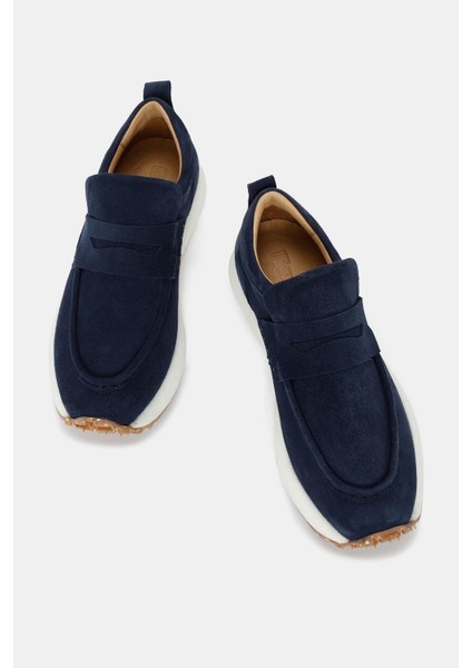 Troy Unisex Lacivert Gerçek Süet Deri Sneaker modelleri