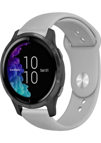 Garmin Venu ile Uyumlu Kordon Yumuşak Dokulu Esnek Jel Silikon Kayış