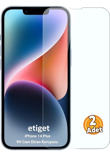 iiPhone 14 Plus Ekran Koruyucu Temperli 9H Cam (2 ADET)
