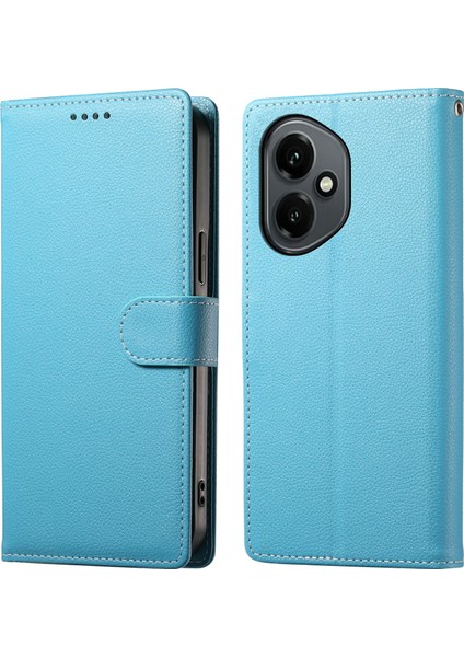 Honor 400 5g Litchi Doku Deri Cüzdan Telefon Kılıfı (Yurt Dışından)