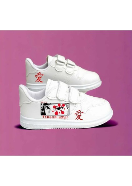 Beyaz Anime Çocuk Spor Ayakkabı