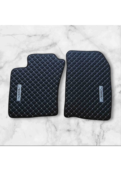 Fiat Egea Sedan Uyumlu 2015-2025 Siyah Baklava Gri Desenli Deri Oto Paspas Takımı modelleri