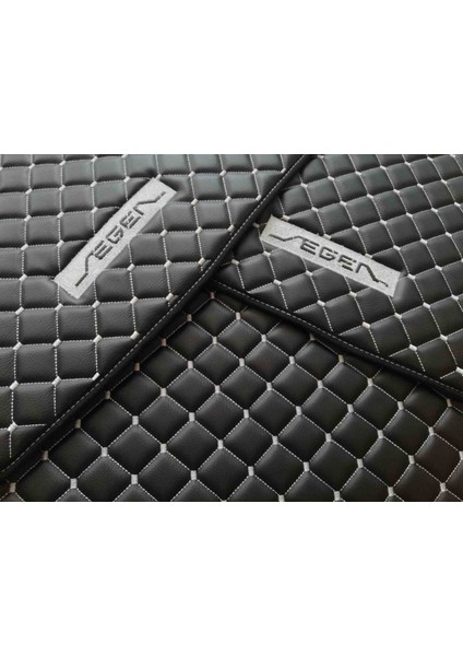 Fiat Egea Sedan Uyumlu 2015-2025 Siyah Baklava Gri Desenli Deri Oto Paspas Takımı indirimleri