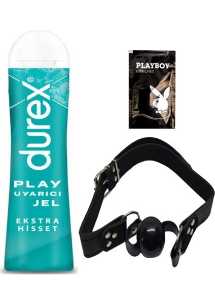 Play Ekstra Hisset Bay Bayan Uyarıcılı Jel 50 ml + Siyah Deri Ağız Topu + Hediye