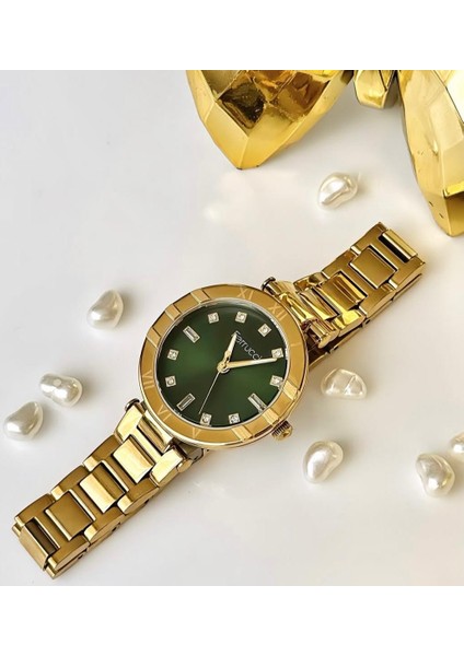 Taşlı Şık Kadran Çelik Kadın Kol Saati+Bileklik Hediyeli modelleri