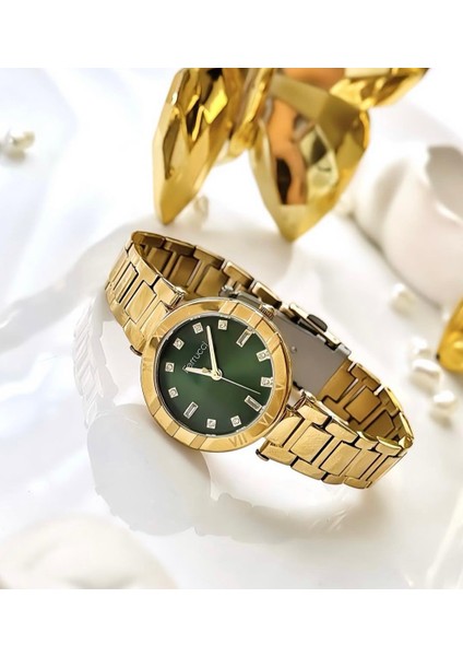 Taşlı Şık Kadran Çelik Kadın Kol Saati+Bileklik Hediyeli fırsatları
