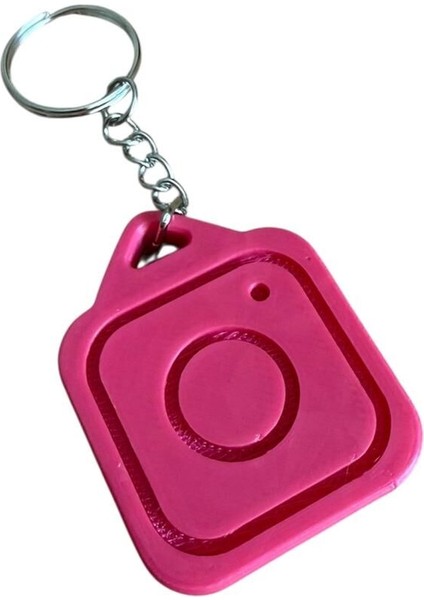 Nfc Anahtarlık - Instagram Anahtarlık Pembe Model 2 (3,5 Cm)