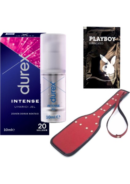 Intense Kadın Uyarıcılı Jel + Kırmızı Deri Şaplak + Hediye